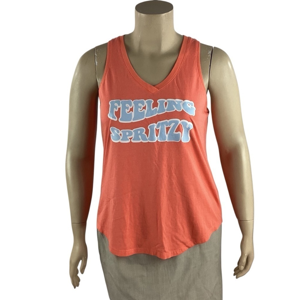 P.J. Salvage Feeling Spritzy Graphic Tank Top Orange Size L